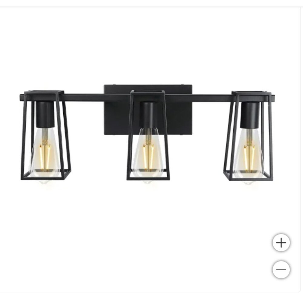 Feit Electric 3-light LED Vanity Light Fixture Matte Black - Picture 3 of 5